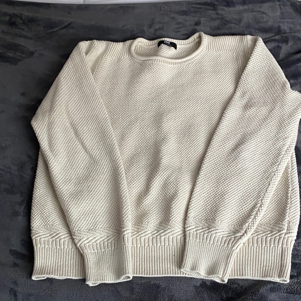Frye Cream Crew Neck Sweater